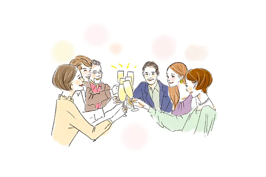 イラスト:乾杯