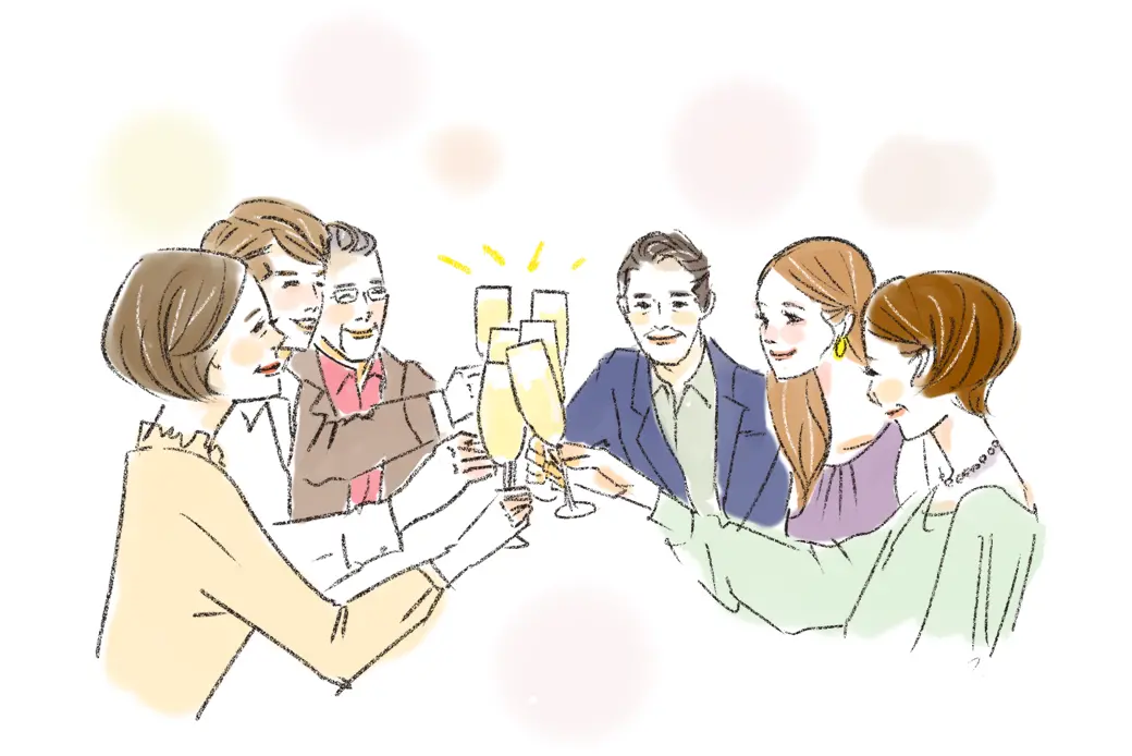 イラスト:乾杯